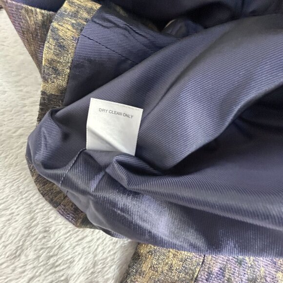 Classiques Entier Atelier Womens Metallic Animal Print Two-Button Blazer XS - Picture 5 of 9